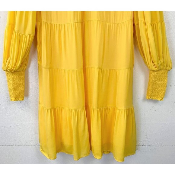 NWT  Alice + Olivia Karena Smock Neck Long Balloon Sleeve Mini Dress Size P - Picture 5 of 9